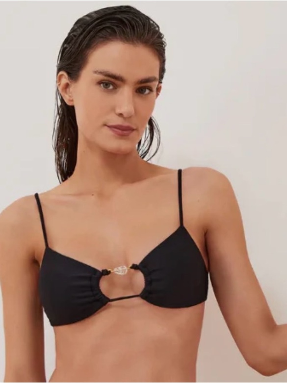 Vix Paula Hermanny Women’s String Bikini Set with Gold Accents size Large NWT. - Picture 11 of 13